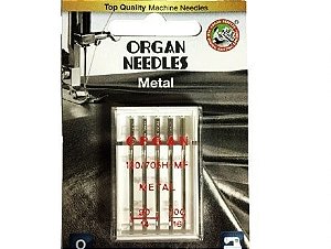 Agulha Organ Metal 90/14 e 100/16 para Máquinas de Bordado e Costura Doméstica