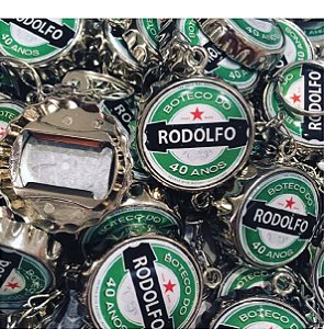Chaveiro Tampinha de Garrafa com Abridor personalizado