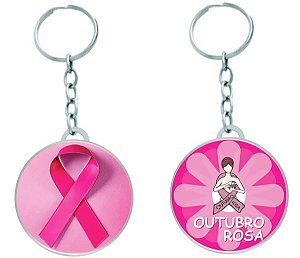 Chaveiro Prevenção e Combate ao Câncer de Mama outubro rosa