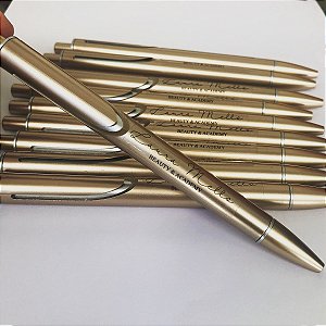 Caneta Plástica Metalizada Personalizada ( 50 UNIDADES )