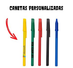 Caneta Plástica Personalizada ( 50 UNIDADES )