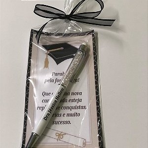 Caneta touch com pedras de cristais
