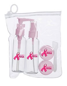 Kit Viagem 5 Peças Outubro Rosa