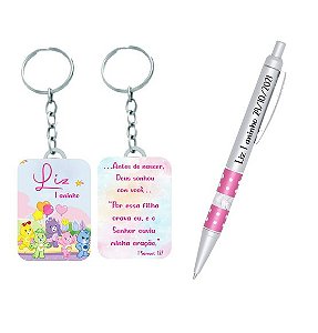 Kit Chaveiro + Caneta Ursinhos Carinhosos ( 15 UNIDADES )