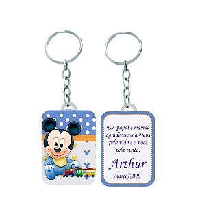 Chaveiro Mickey Baby Personalizado