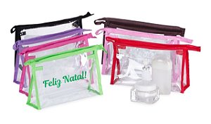 Necessaire Plástica Transparente Personalizada Natal
