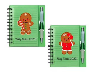 Bloco de Anotações com Caneta Personalizado Natal