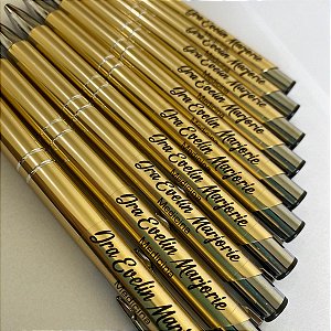 Caneta Metal Champanhe Personalizada como desejar (15 unidades )