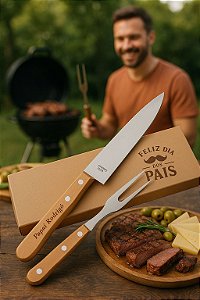 Kit churrasco 2 peças personalizado Dia dos Pais