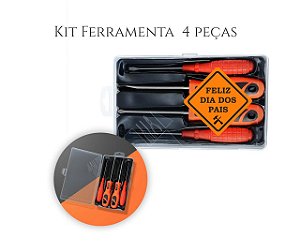 Kit Ferramentas 4 Peças Dia dos Pais