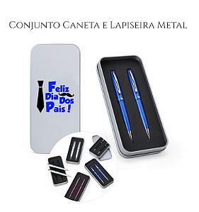 Conjunto Caneta e Lapiseira Metal Dia dos Pais