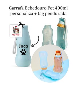 Garrafa Bebedouro Pet 400ml personalizado Natal