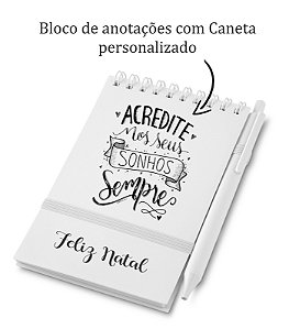 Bloco de anotações Caneta personalizado Natal