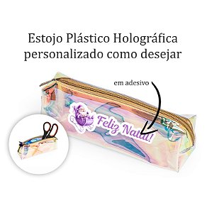 Estojo Plástico Holográfica personalizado Natal