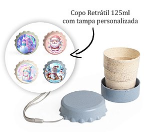 Copo Retrátil Plástico 125ml personalizado como desejar