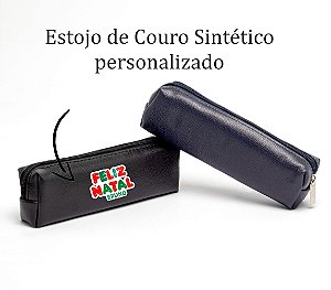 Estojo de Couro Sintético Personalizado como desejar
