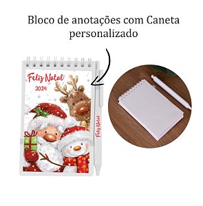 Bloco de anotações personalizado Natal