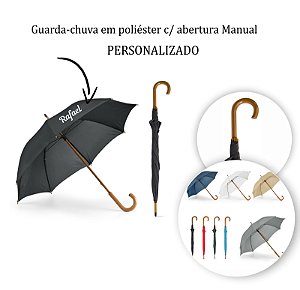 Guarda-chuva em poliéster 190T com abertura automática personalizada