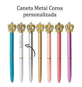 Caneta Metal Coroa Personalizada com seu nome