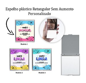 Espelho plástico Retangular Dia das Mulheres