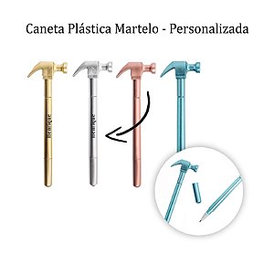 Caneta Plástica Martelo personalizada como desejar