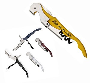 Saca-rolhas Metal com 2 Estágios Personalizado Dia dos Pais