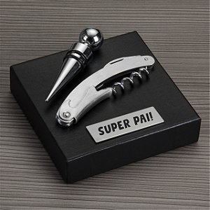 Kit Vinho 2 Peças Personalizado Dia dos Pais
