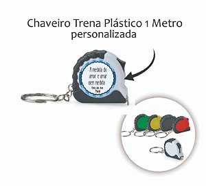 Chaveiro Trena Plástico 1 Metro Personalizada Dia dos Pais