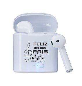 Fone de Ouvido Bluetooth Touch com Case Carregador Brilhante Dia dos Pais