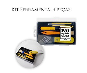 Kit Ferramentas 4 Peças Personalizado Dia dos Pais