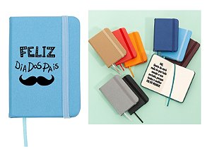 Mini Caderneta Sintética Brilhante personalizada Dia dos Pais