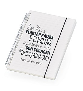 Caderno A5 Plástico Personalizado Dia dos Pais