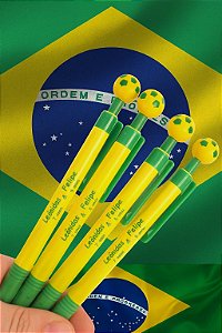 Caneta Plástica Bola Brasil Personalizada