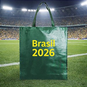 Sacola TNT Metalizado como desejar Copa do Mundo