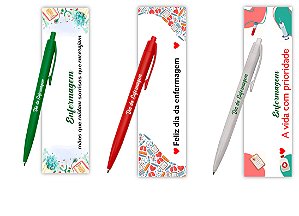 Kit Enfermagem Caneta + Cartela + Embalagem Personalizada