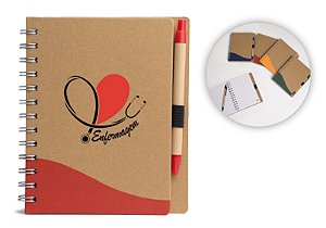 Caderno Ecológico com Caneta Personalizado com sua Logo