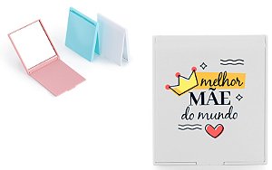 Espelho Plástico Retangular Sem Aumento Personalizado com sua Logo