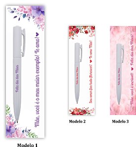 Caneta Plástica + Cartela Dia das Mães Personalizada Como Desejar