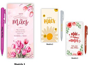 Caneta Plástica + Cartela Dia das Mães Personalizada Como Desejar