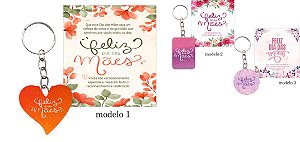 Kit Chaveiro + Cartela Dia das Mães Personalizado Como Desejar