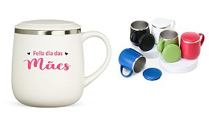 Caneca Parede Dupla 370ml Personalizada Dia das Mães