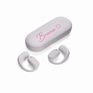 Fone de Ouvido Bluetooth com Case Carregador Personalizado