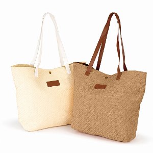 Bolsa Palha Trançada Personalizada Com Nome