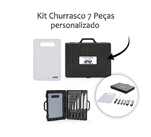 Kit Churrasco 7 Peças Personalizado Dia dos Pais