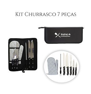 Kit Churrasco 7 Peças Personalizado Dia dos Pais