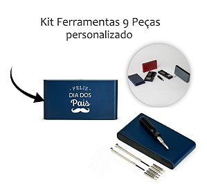 Kit Ferramentas 9 Peças Personalizado dia dos Pais