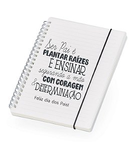 Caderno A5 Plástico Personalizado Dia dos Pais