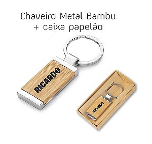 Chaveiro Metal Bambu Personalizado Como Desejar