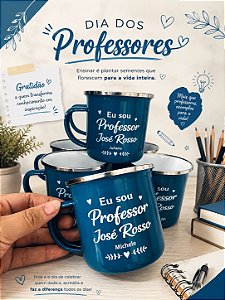 Caneca Inox 370 ml Personalizada Dia dos Professores
