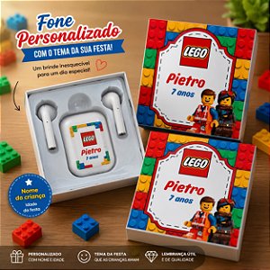Fone de Ouvido Bluetooth Personalizado Com a Arte que Desejar - Kit com 10 Unidades
